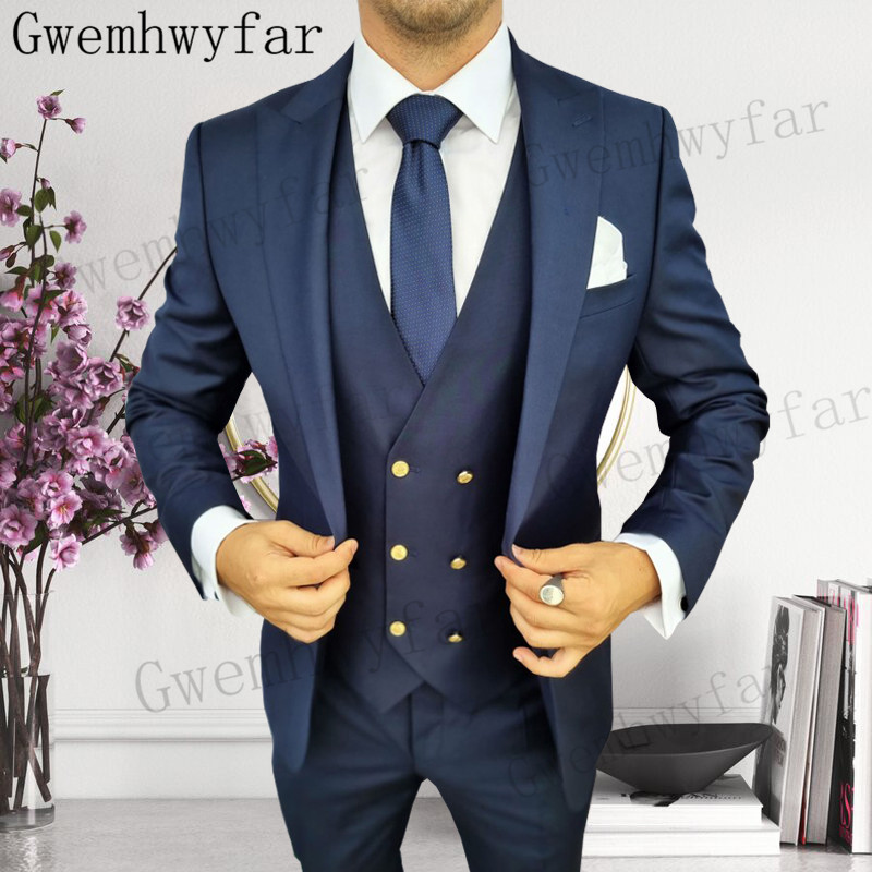 Formal Men Party Wear Jacket - Gwenhwyfar smoking pana młodego z klapami