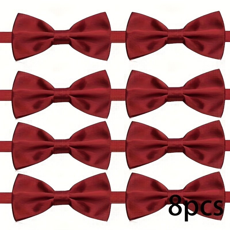 Men'S Formal Wear Bow Ties - 8 szt./12 szt. Męskie bordowe gotowe
