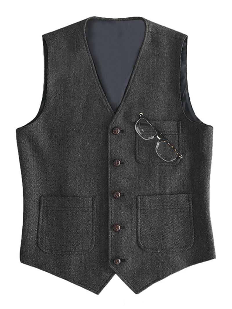Formal Vest Waistcoat - Męski garnitur formalny z dekoltem w