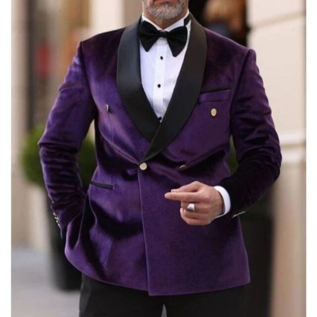 Formal Men Party Wear Jacket - Garnitury ślubne męskie z aksamitu XS-6XL,