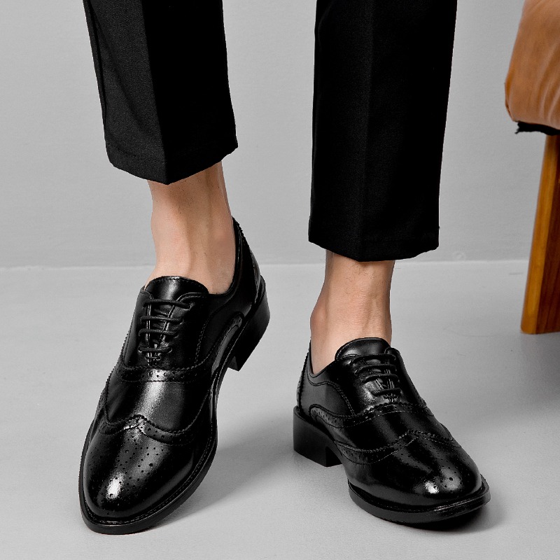 Men'S Formal Office Wear Shoes - Eleganckie skórzane buty męskie, klasyczne wsuwane