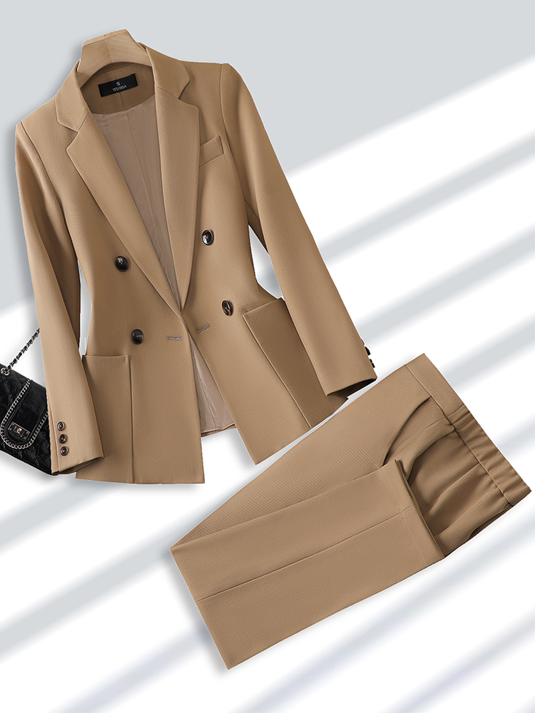 Men Formal Wear Summer - Modny damski garnitur ze spodniami formalny