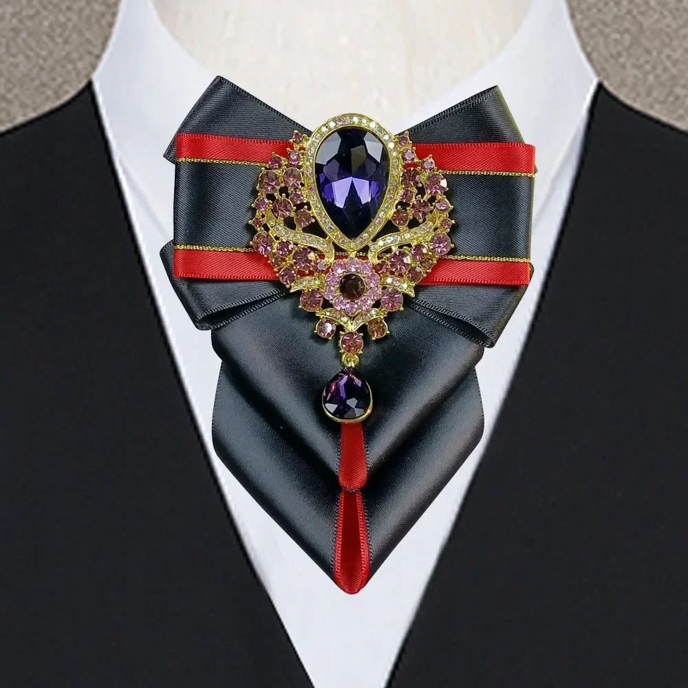 Men'S Formal Wear Bow Ties - Luksusowa oryginalna nowa fioletowa muszka z