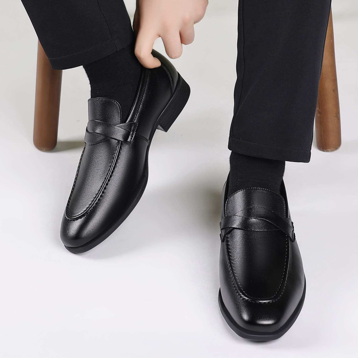 Men'S Formal Office Wear Shoes - Męskie skórzane buty do stroju wizytowego