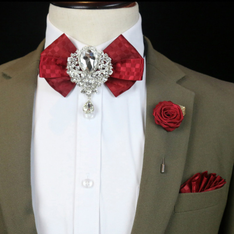 Men'S Formal Wear Bow Ties - Broszka męska broszka ślubna z motywem