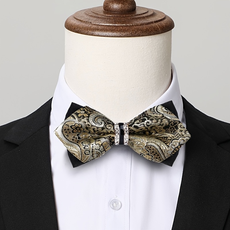 Men'S Formal Wear Bow Ties - Męska żakardowa satynowa mucha z ozdobami