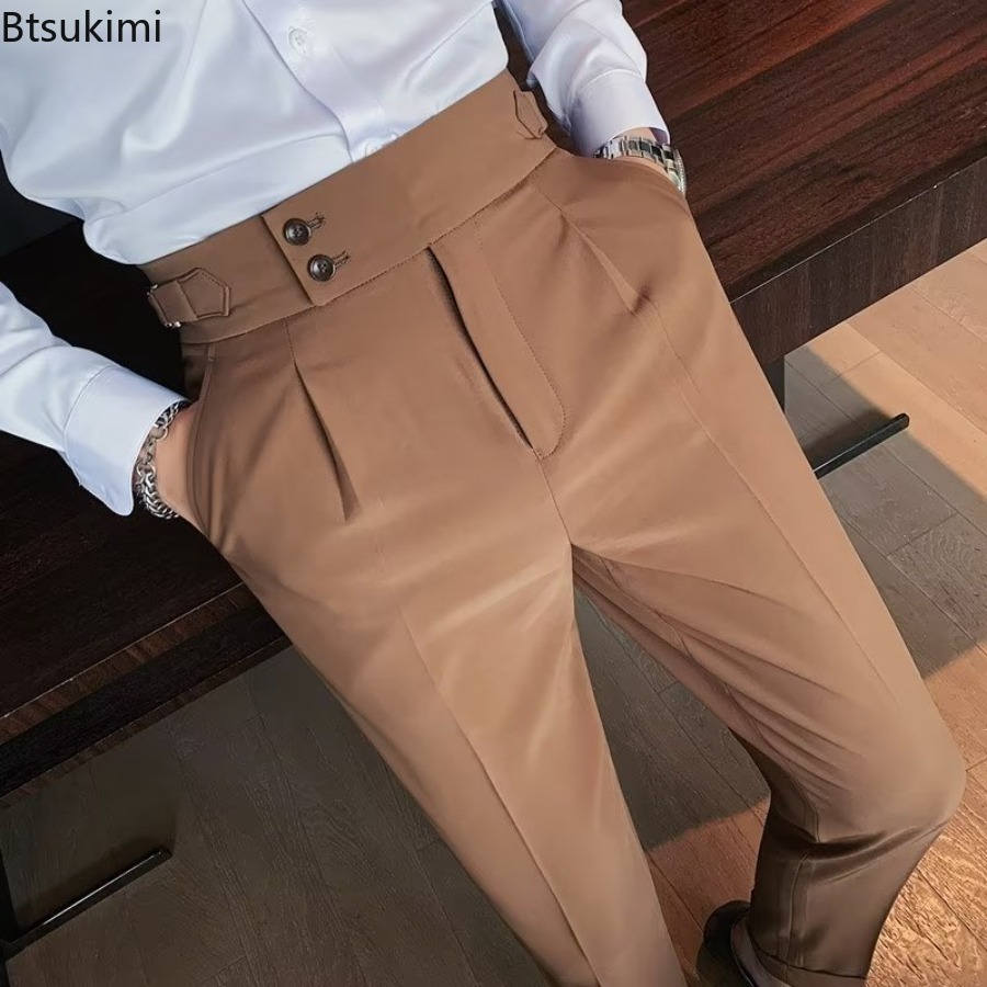 Men'S Used Formal Wear - Nowe męskie spodnie garniturowe 2026, jednolite,