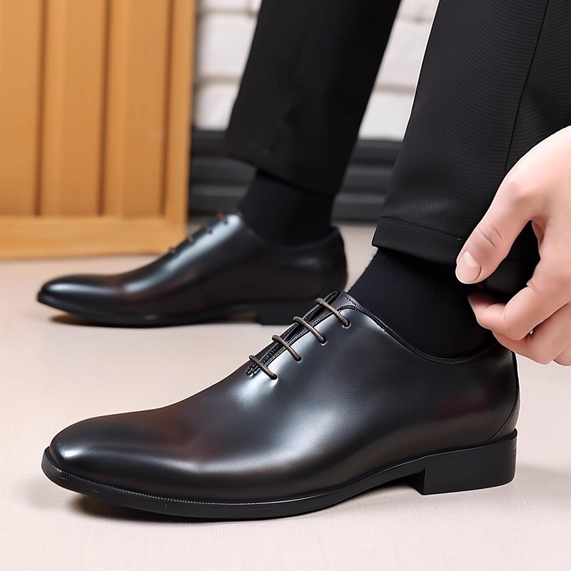 Men'S Formal Office Wear Shoes - Męskie buty Oxford ze skóry naturalnej,
