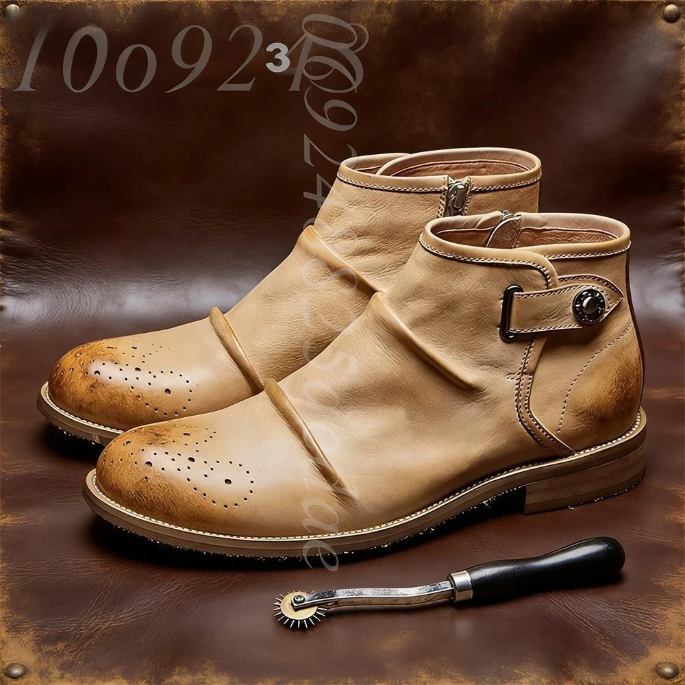 Męskie botki typu brogsy, z pa – Formal Men Daily Wear Footwear recenzja i cena