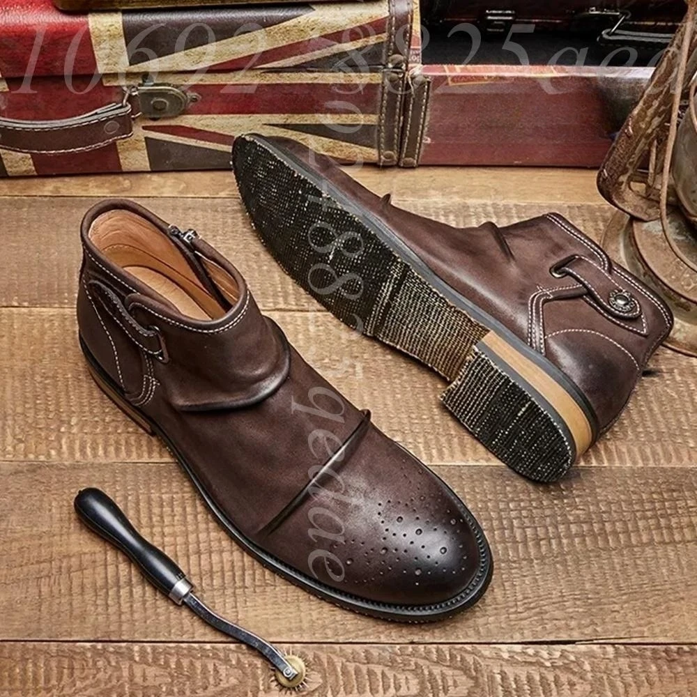 Męskie botki typu brogsy, z pa – Formal Men Daily Wear Footwear recenzja i cena