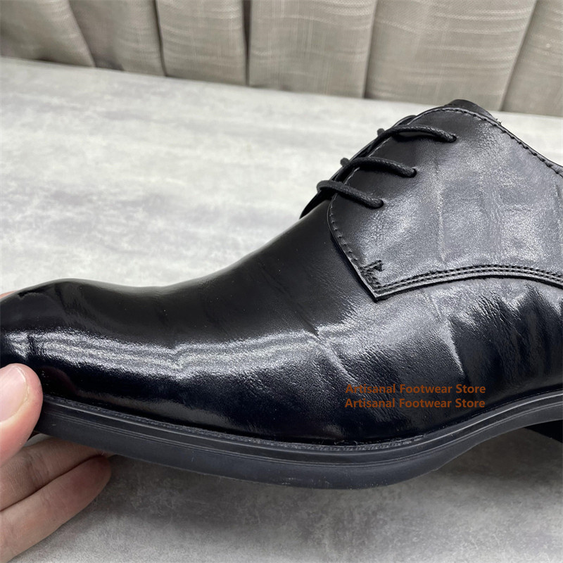 Męskie czarne skórzane oksford – Men'S Formal Office Wear Shoes recenzja i cena