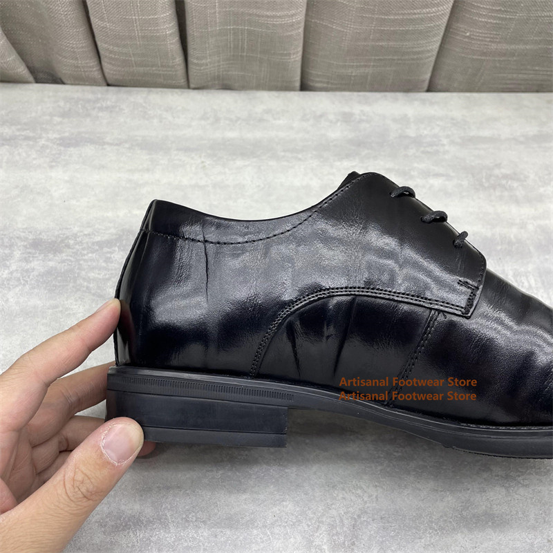 Męskie czarne skórzane oksford – Men'S Formal Office Wear Shoes recenzja i cena