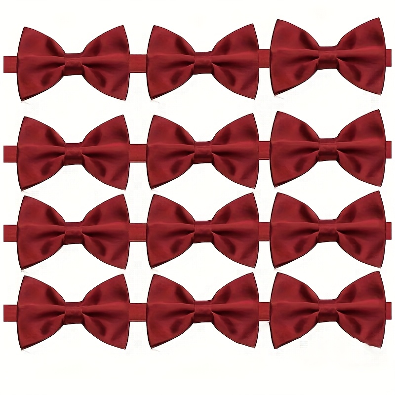 8 szt./12 szt. Męskie bordowe  – Men'S Formal Wear Bow Ties recenzja i cena