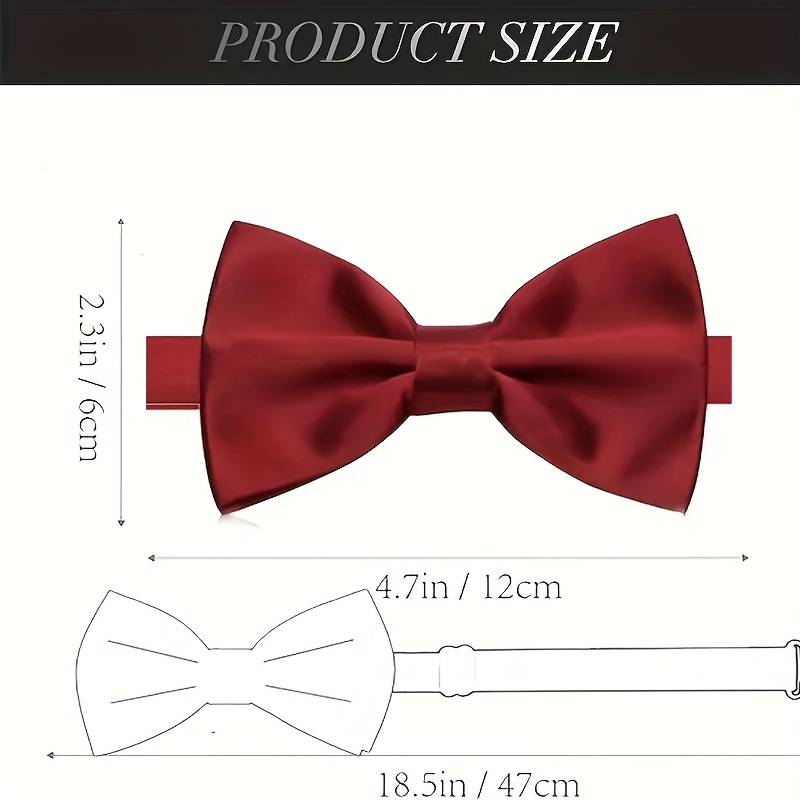 8 szt./12 szt. Męskie bordowe  – Men'S Formal Wear Bow Ties recenzja i cena