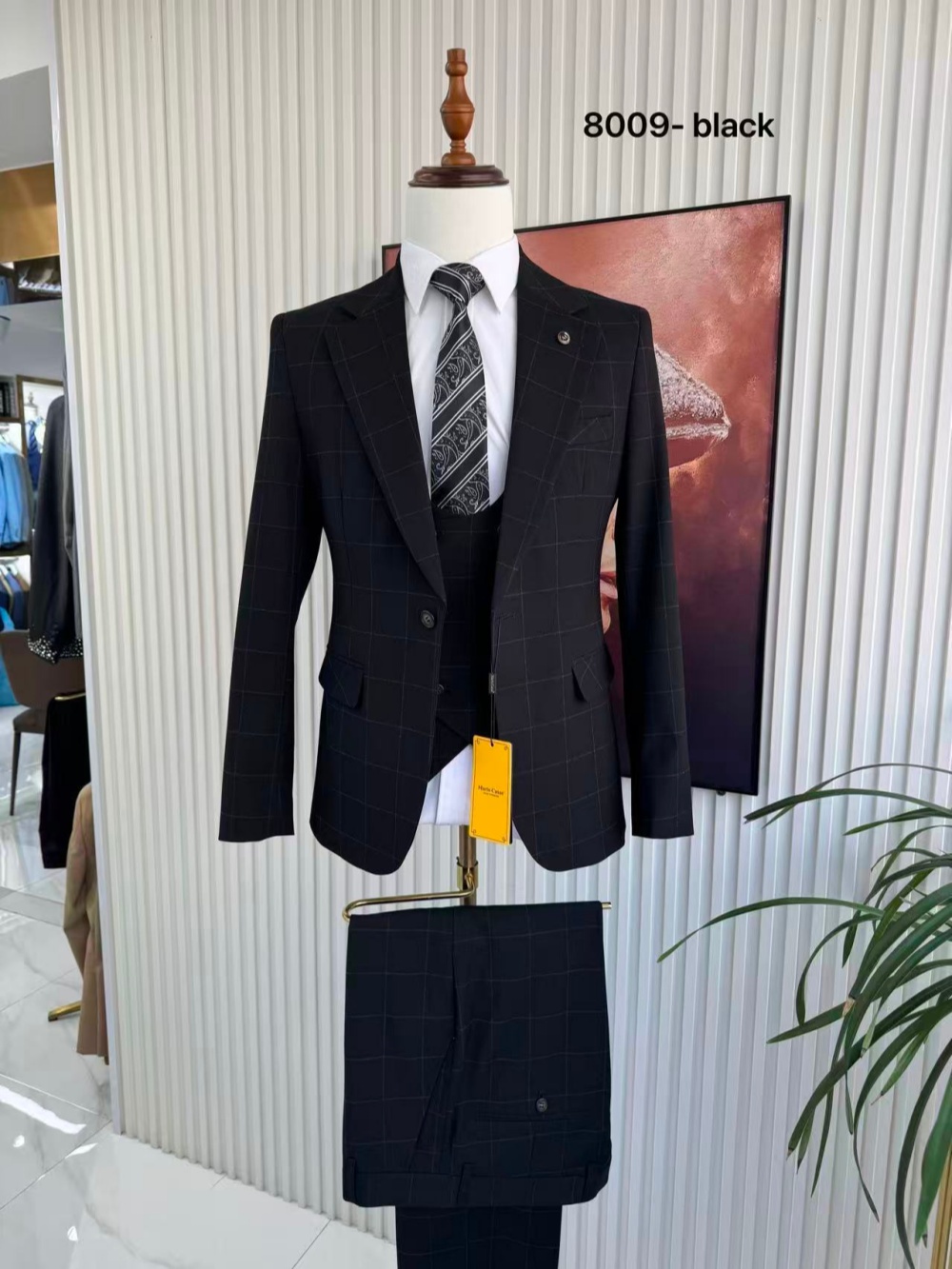 Męski garnitur w kratę, 3-częś – Formal Men Party Wear Jacket recenzja i cena