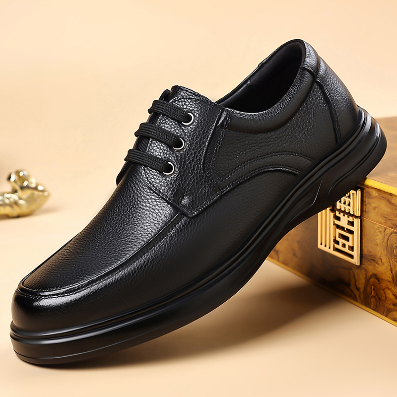 Męskie skórzane sznurowane oks – Formal Men Daily Wear Footwear recenzja i cena