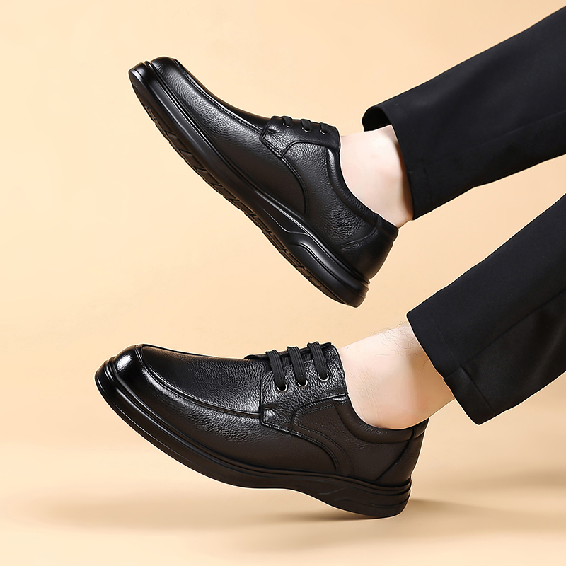 Męskie skórzane sznurowane oks – Formal Men Daily Wear Footwear recenzja i cena