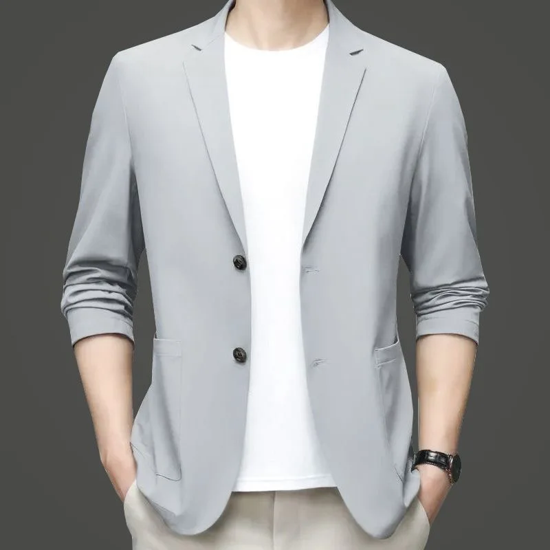 Nowe letnie męskie cienkie mar – Men Formal Wear Summer recenzja i cena