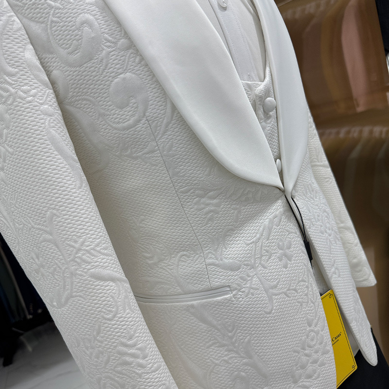 Męski garnitur ślubny biały 3- – Formal Men Party Wear Jacket recenzja i cena