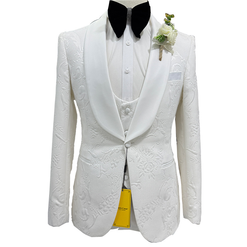 Męski garnitur ślubny biały 3- – Formal Men Party Wear Jacket recenzja i cena