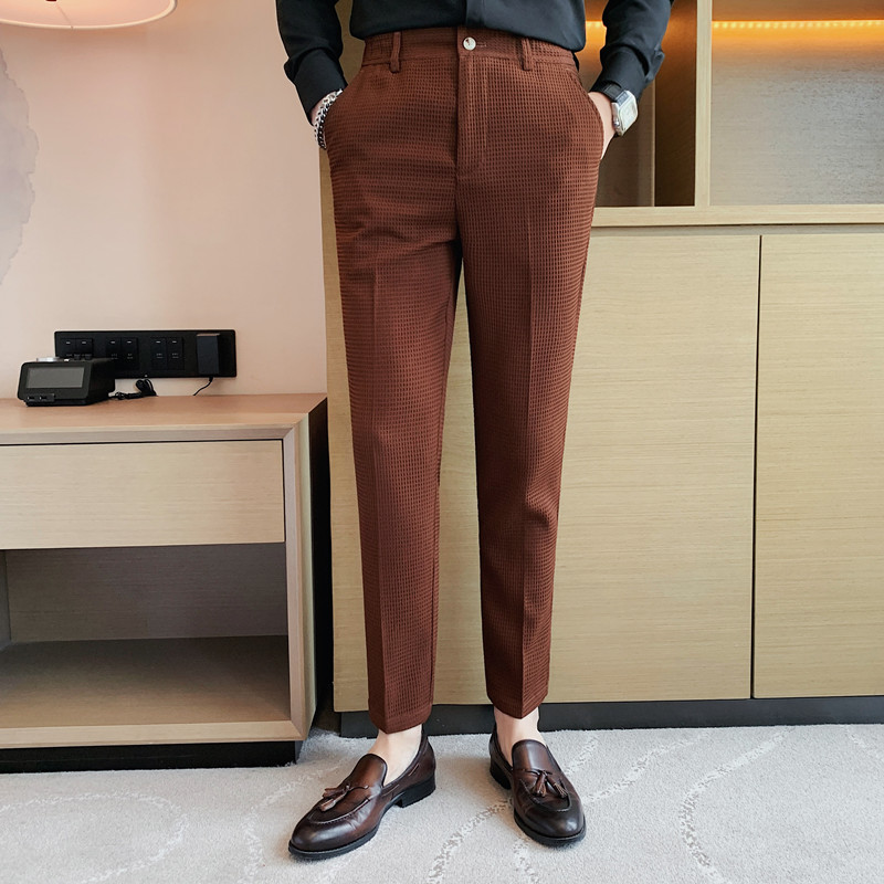 2024 Jesień Nowy Waffle Stretc – Men'S Used Formal Wear recenzja i cena