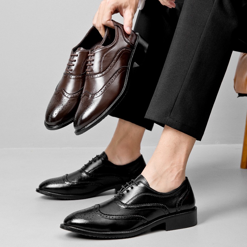 Eleganckie skórzane buty męski – Men'S Formal Office Wear Shoes recenzja i cena