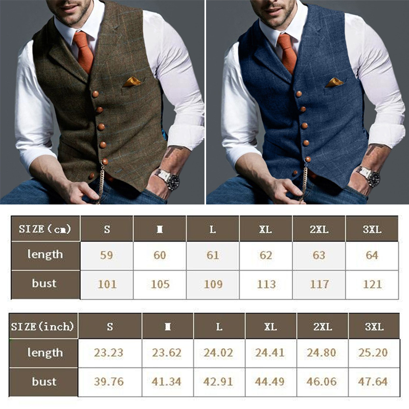 Modne kamizelki męskie Tweedow – Formal Vest Waistcoat recenzja i cena