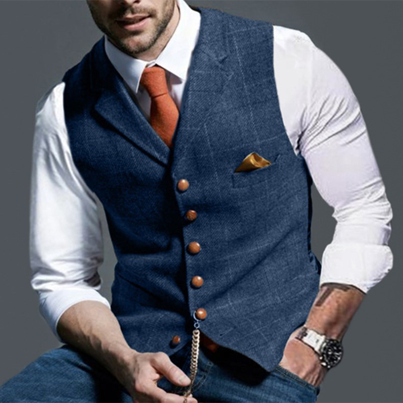 Modne kamizelki męskie Tweedow – Formal Vest Waistcoat recenzja i cena