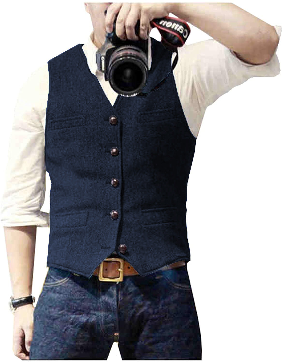 Męska kamizelka garniturowa z  – Formal Vest Waistcoat recenzja i cena
