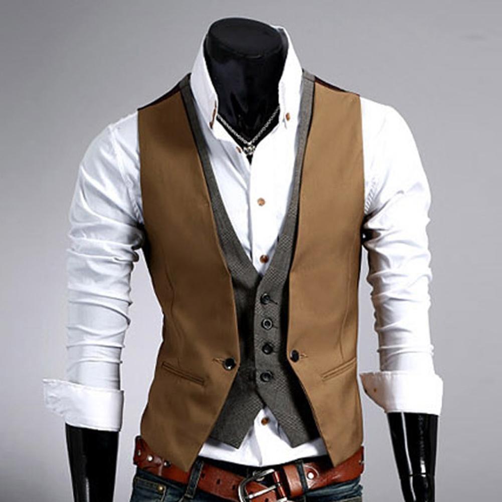 Mężczyźni Formalna kamizelka B – Formal Vest Waistcoat recenzja i cena