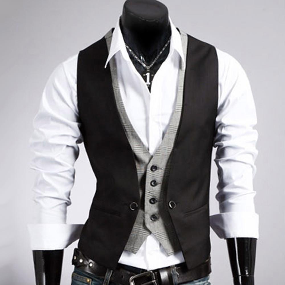 Mężczyźni Formalna kamizelka B – Formal Vest Waistcoat recenzja i cena