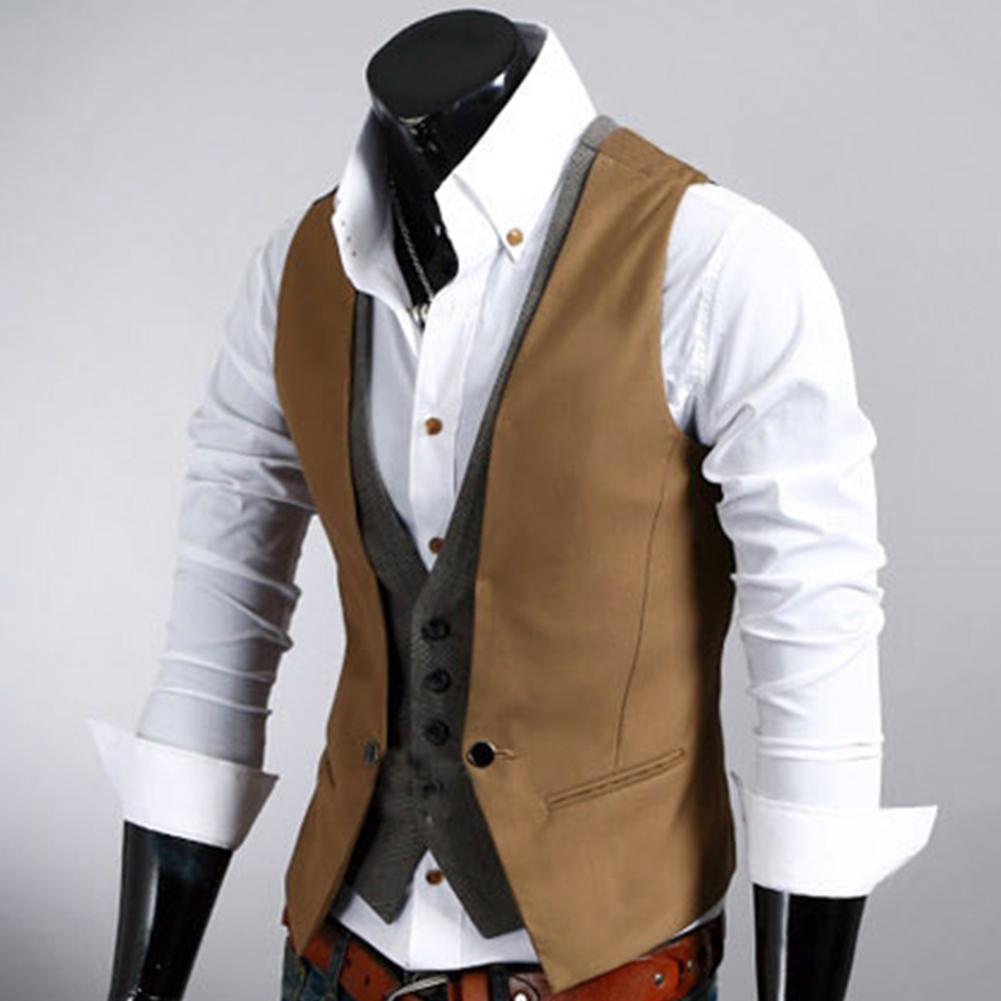Mężczyźni Formalna kamizelka B – Formal Vest Waistcoat recenzja i cena
